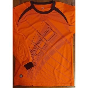 Century Martial Arts Long Sleeve Training Shirt Orange Black Adult #26C